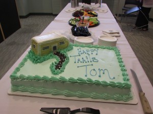 Tom's retirement cake