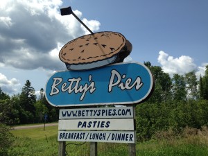Betty's Pies sign - hard to miss!