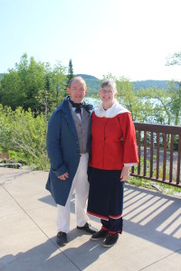 Tom, a gentleman of the fur trade, and me in Ojibwe dress