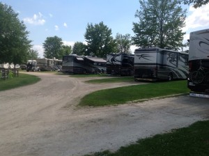 Big rigs lined up 