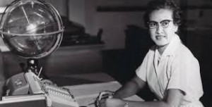 Katherine Johnson working as a computer